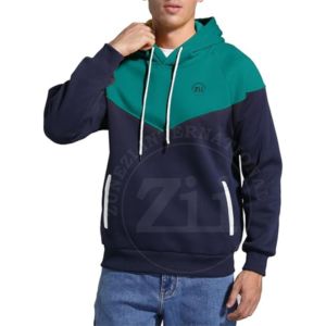 Alta calidad 100% algodón lana francés Terry de gran tamaño fuera del hombro solapa sudadera de talla grande sudaderas con capucha Boxy Fit contraste de Color - Product Image 3