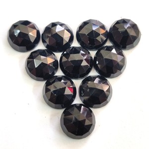 สปินเนลสีดำธรรมชาติโรสปินเนลสีดำทรงหลวมขนาด4มม. ตัดเป็นวงกลม - Product Image 3