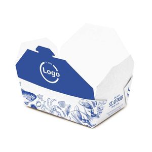Personalized Recycled Hamburger <b>Box</b> 14x20x7.5cm-White or Havana - Product Image 4