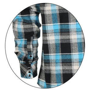 Camisas de Franela para Hombre de Alta Calidad, con Bolsillo en el Pecho, Transpirables, Cómodas, Fáciles de Usar, Talla Grande, Estilo Urbano, para Adultos - Product Image 5