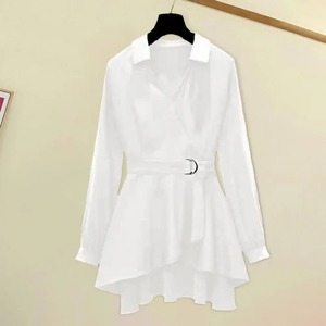 Women Trendy Premium Shirts Summer 100% Cotton Turn-<b>Down</b> Collar Shirts Full Sleeves Lightweight Women's Shirts - Product Image 4