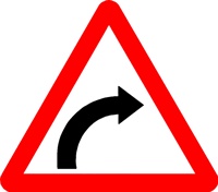 Panneau de signalisation routière incurvé pour la main droite, de haute qualité, sûr, solaire, pour la sécurité des voies (SFT-0451) - Aluminium réfléchissant écologique
