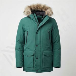 Veste parka en polyester personnalisée en gros, veste coupe-vent décontractée de mode de plein air, veste imprimée, vêtements d'extérieur thermiques isolés pour hommes - Product Image 1