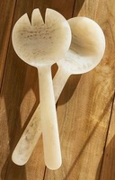 Ensemble d'ustensiles de service pour salade en résine écologique, résistant au lave-vaisselle, style américain, finition brillante de luxe, couverts artistiques pour la table