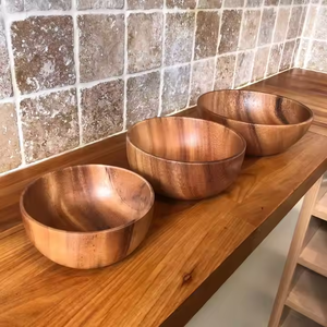 Bol de service en bois de mangue de taille personnalisée Design exclusif avec couleurs naturelles polonaises pour la maison et les restaurants par glowin fashion - Product Image 5