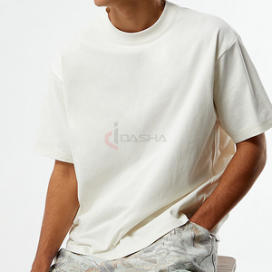 Camiseta de manga corta con hombros caídos de algodón pesado, fabricante de ropa de calle de verano con estampado Digital personalizado - Product Image 2