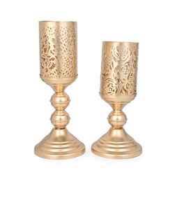 Candelabro y Soporte Decorativo de Metal Chapado en Oro Hecho a Mano, Logotipo Personalizado Navideño, Decoración de Alta Calidad para el Hogar y Bodas - Product Image 3