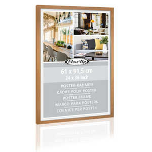 Marco de Madera para Póster Decorativo en Roble Claro, 61 x 91.5 cm, Diseño Horizontal Moderno - Product Image 1