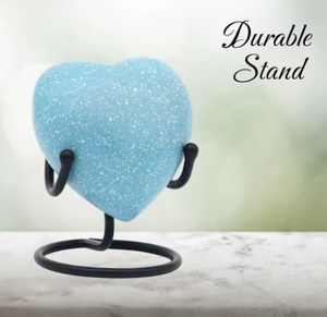 Urna Funeraria Elegante con Diseño de Corazón Azul para un Recuerdo Amoroso de las Cenizas, Disponible a Precios de Mayoreo - Product Image 2