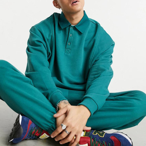 Ensemble de pantalons de jogging empilés personnalisés Survêtements d'été Sweatshirt à capuche avec broderie en détresse et ensembles de pantalons de survêtement évasés pour hommes - Product Image 2