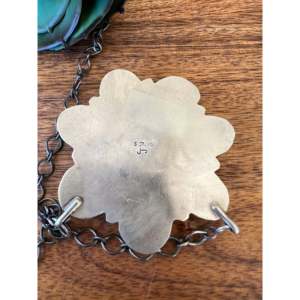 Collier en forme de fleur en turquoise et argent sterling Jeff James Carico Lake - Product Image 5