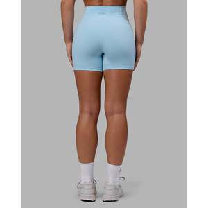Shorts Fusion para Mujer, Cintura Ultra Alta, 4 Bolsillos, Color Azul Glaciar - Product Image 5