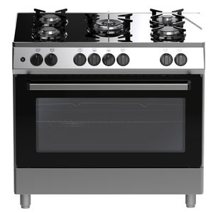 Cuisinière électrique avec plaque vitrocéramique, 5 brûleurs gaz Euro Pool, four électrique triple SABAF, GPL/GN - Product Image 1