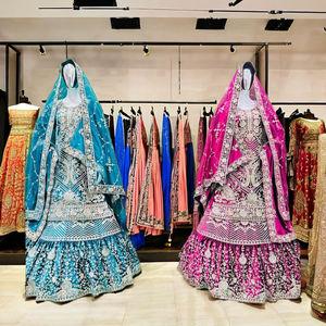 Majestic Bridal Splendor 10 Exquisitos Farsi Sharara Diseños Full Heavy Flare Lujoso Terciopelo Dupattas Indian Pakistani Adultos - Product Image 1