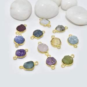 Ruby Raw Gemstone <b>Pendant</b> Gold Vermeil 925 Sterling Silver Bezel Set Charm Single <b>Bail</b> Stylish Jewelry Gift for Her - Product Image 3