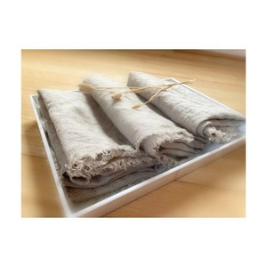 Serviette de cuisine de golf à deux tons, brodée 100% coton biologique, simple évacuation de l'humidité, certifiée GOTS, douce pour essuyer les vaisseaux. - Product Image 2