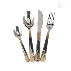 Ensemble de couverts élégants et écologiques en acier inoxydable pour la restauration, le service et les fêtes |   Couverts haut de gamme avec couleurs personnalisées - Product Image 1