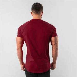 Personalizado slim fit fitness ropa deportiva al por mayor de los hombres ropa de entrenamiento gimnasio manga corta correr secado rápido camiseta - Product Image 2