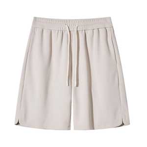 K_T pantalones cortos informales de poliéster 100% de alta calidad para hombre, ropa deportiva con bolsillos, cintura elástica, cordón, logotipo personalizado - Product Image 1