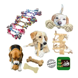 لعبة مضغ الكلب كرة القنب / لعبة كرة الكوايا بحبل / لعبة كرة القهوة والخشب للكلب مضغ 100% طبيعية أفضل لعب الكلاب أفضل الشركة المصنعة من فيتنام