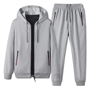 Knitted Breathable Hoodie and <b>Pants</b> Set For Men OEM Custom Tracksuit Two Piece Sweatshirt <b>Suit</b> Comfortable Casual Wear - Product Image 1