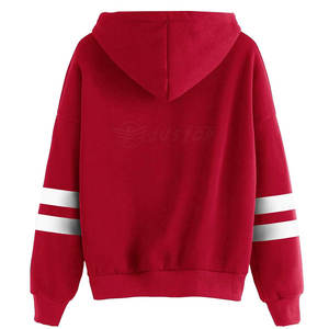 Sweats à capuche pour femmes avec impression de logo personnalisé du service OEM vente en gros de sweats à capuche pour femmes avec contraste de couleur - Product Image 6
