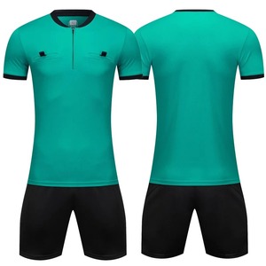 Nouveau football arbitre uniforme hommes col rabattu Football arbitre vêtements à manches courtes juge chemise trois poches Shorts - Product Image 1