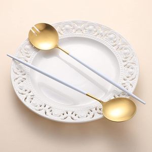 Metal <b>Salad</b> Fork and Spoon Serving Set with Logo Customization For Restaurant Hotel Wedding Usage - Product Image 6