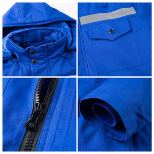 Veste de sécurité réfléchissante de haute qualité pour hommes pour l'hiver Vêtements de travail de sécurité imperméables Logo personnalisable Haute visibilité pour la route - Product Image 2