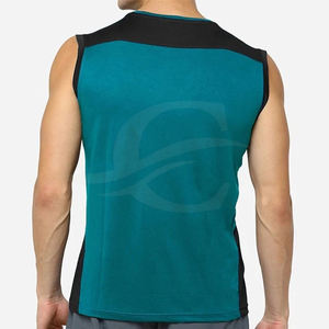 Débardeur d'été de haute qualité OEM pour hommes, vêtements de fitness tricotés et respirants, haut tendance décontracté sans manches - Product Image 2