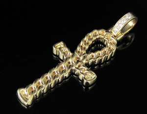 Classique Chrétien De Luxe Cubain Lien Conception Moissanite Rond Diamant Croix Pendentif en Argent Sterling Bijoux pour Hommes Femmes - Product Image 4