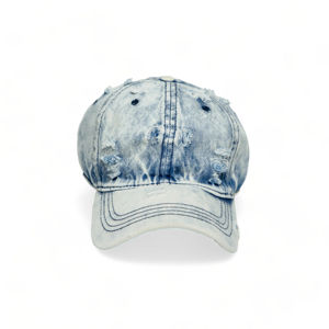 2025 venta al por mayor Unisex Vintage Denim Jeans algodón ajustable papá sombrero desgastado en blanco lavado gorra de béisbol al por mayor gorra Vintage - Product Image 5