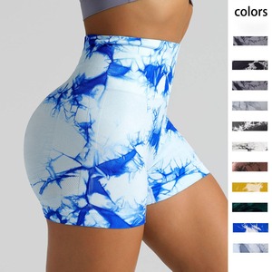 Pantalones cortos de yoga para mujer, cintura alta, correr, gimnasio, entrenamiento, pantalones cortos de yoga, Spandex, pantalones cortos atléticos - Product Image 2