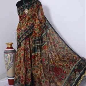 Sari Indio Elegante de Diseño Bollywood con Estampado de Lujo, el Más Moderno, Exclusivo, con un Toque Real y un Aspecto Sofisticado - Product Image 1