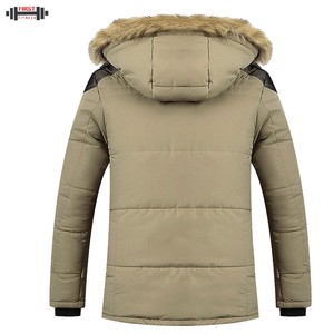 2025 Winter Men's Plus Size Puffer <b>Jacket</b> <b>Canvas</b> Stand Collar Front Pocket Custom Color & Design Outdoor - Product Image 2
