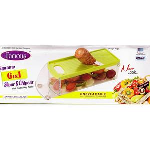 Famosas cuchillas modernas de acero inoxidable 6 en 1, cortador de verduras y frutas, rebanador, rallador, picador, pelador, contenedor, herramientas de cocina - Product Image 1