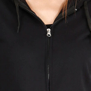 Sudadera con capucha para mujer, venta al por mayor, Sudadera con capucha recortada de algodón, suministro a granel de moda OEM - Product Image 3