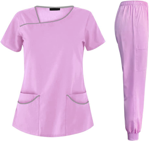 ชุดยูนิฟอร์มผ้าคอตตอนเนื้อนุ่มใช้ได้ทั้งชายและหญิงชุดทำงานด้านการแพทย์ดีไซน์ตามสั่ง - Product Image 1