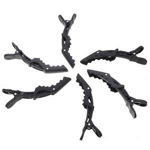 Tenir fermement n'importe quelle quantité de cheveux noir mat pinces de sectionnement placer solidement doux pour les cheveux salon de coiffure coiffure - Product Image 6