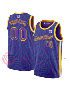 Maillot de basket-ball de mode de couleur personnalisée respirant et coutures à séchage rapide maillot de basket-ball de haute qualité - Product Image 1