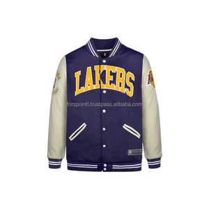 Custom New Men Wool Body Leather Sleeves Embroidered Chenille Patches Varsity Jacket Letterman Baseball College Jacket - Product Image 5