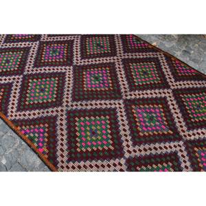 Tapis Turc Vintage Moderne 5.8 X 10.4ft Classique Rectangle Motif Marron Beige Laine Faux Lapin Fourrure Support pour Adolescents 4m Largeur - Product Image 5