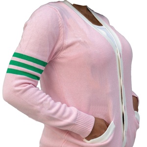 Vente en gros pull cardigan en tricot avec lettres personnalisées nouveau style vêtements d'université - Product Image 1