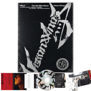 WayV Vision Wings 8º Mini Álbum [Versión A] Álbum de Fotos + CD + Fototarjeta + Fototarjeta de Grupo + Tarjeta Postal + Póster Plegable Música K-Pop - Product Image 1