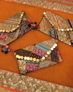 HAIGH BAGS Embroidery Bohemian Style Square <b>Pearl</b> Chains Hand <b>Clutch</b> Purses Fancy Design Lining Wholesale - Product Image 4