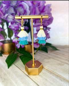 Pendientes de borla con flecos-Borla amarilla brillante dorada larga, flecos de poliéster de seda, declaración Bohemia, pendientes de moda colgantes - Product Image 2