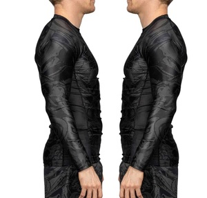 Top Tendance Hommes Compression Fit Athletic Shirt Finition Brillante Protection UV Logo Personnalisé Full Sleeve Rash Guards sur Meilleure Vente - Product Image 5