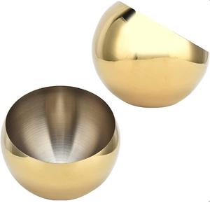 Bol de service arrondi en acier inoxydable Accueil Hôtel Restaurant Centres de table Fruits Récipients pour aliments Bol - Product Image 1