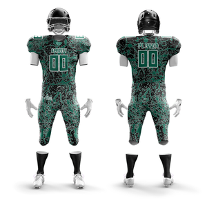 Uniformes de football américain à impression numérique de haute qualité adultes logo brodé personnalisé à manches courtes grande taille 100% polyester - Product Image 4