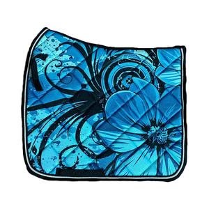 Ensemble de coussinets de selle floraux bleus Matchy/ensemble de coussinets de selle de cheval/coussinets de selle de Sublimation ensemble de coussinets de selle de Dressage équin 2025 - Product Image 4